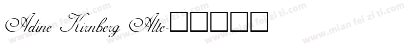 Adine Kirnberg Alte字体转换